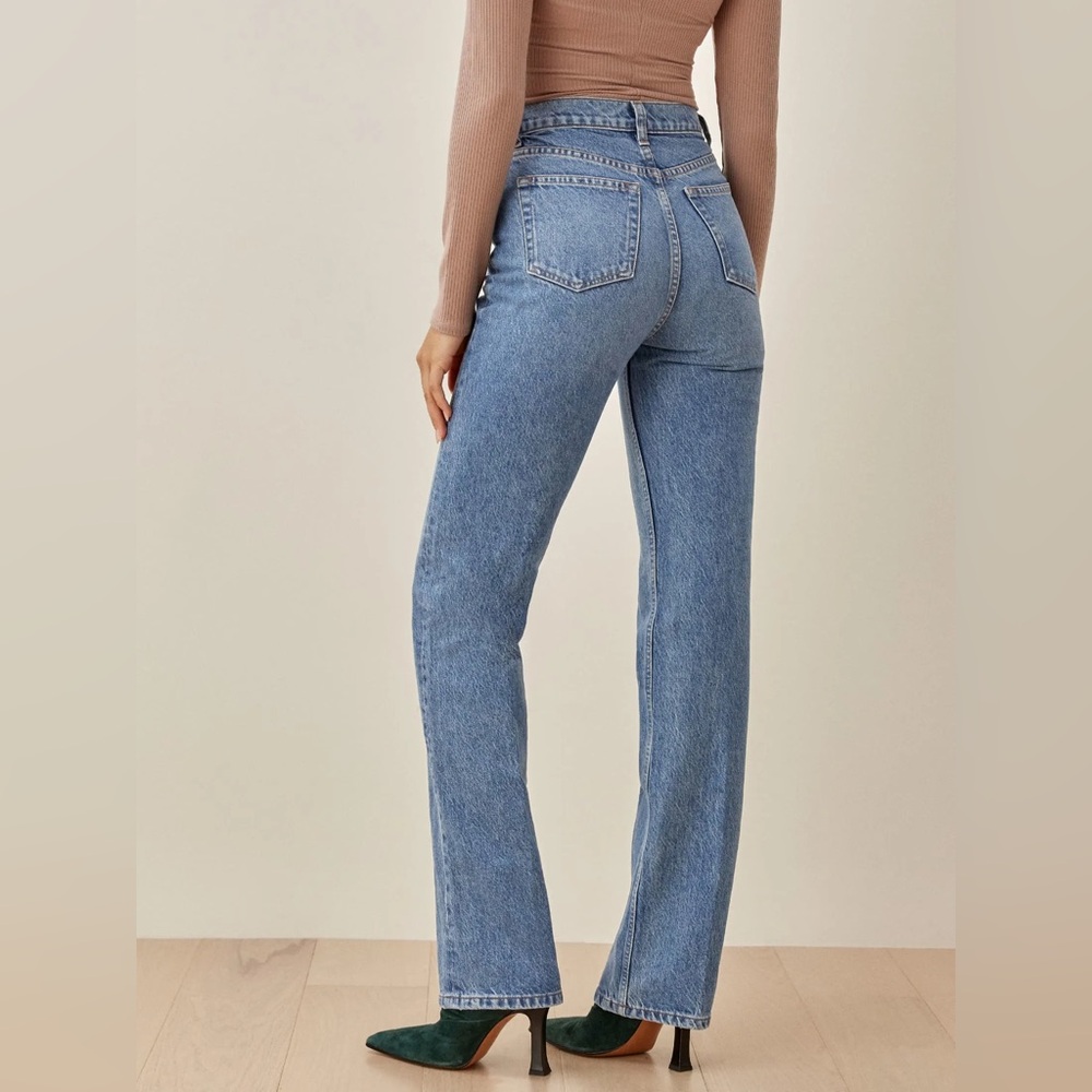 Reformation High Rise Blue Jeans - Picture 2 of 4